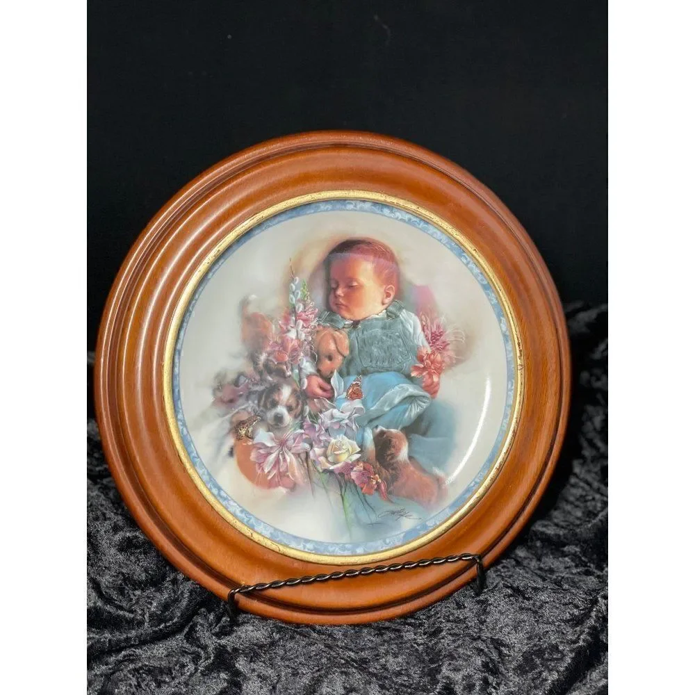 Puppy Dog Tails Plate By Lee Bogle, Heaven Scent Collection 1994 Bradford Exchan